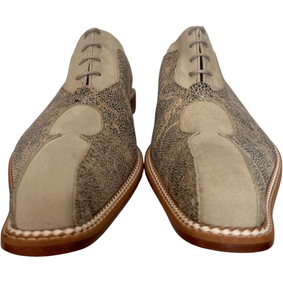 NEW Emilio Franco Italy Stingray Embossed Oxford suede Shoes 42.5 EU / 9.5 US - Picture 16 of 16